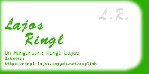 lajos ringl business card